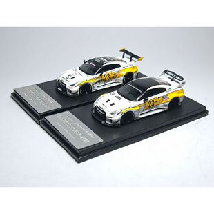 MC 1:64 尼桑GT-R R35白色闪电23号涂装LBWK宽体改裝合金汽车模型