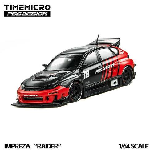 TimeMicro × PSC 1:64 黑红 斯巴鲁翼豹“突袭”  合金汽车模型