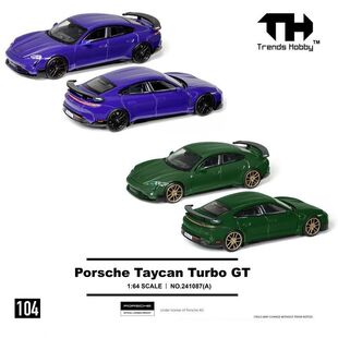 现货 TH全新保时捷Taycan Turbo GT汽车模型1:64合金车模收藏摆件