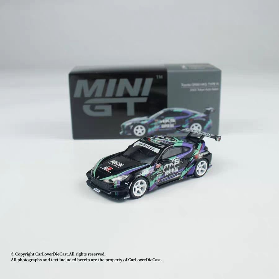 现货MINIGT 1:64 丰田 Toyota GR86 HKS TYPE R 合金汽车模型1005