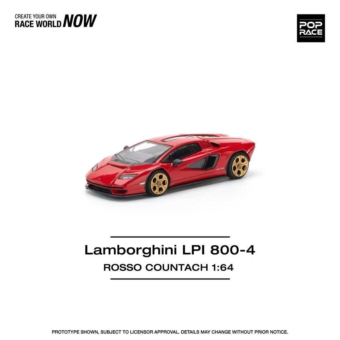 现货 POPRACE1:64兰博基尼康塔什LPI800-4红色合金车模