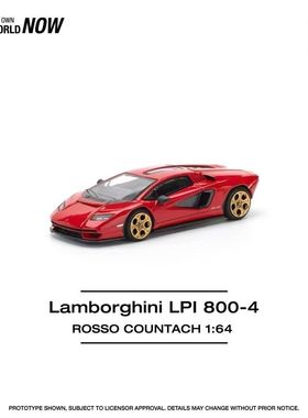 现货 POPRACE1:64兰博基尼康塔什LPI800-4红色合金车模