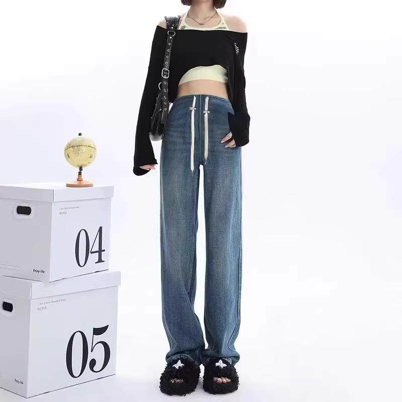 孕妇春秋款牛仔裤不勒肚