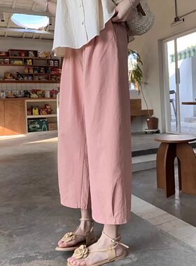 孕妇裤夏季薄款外穿宽松哈伦裤2024新款女春夏休闲九分裤时尚夏装