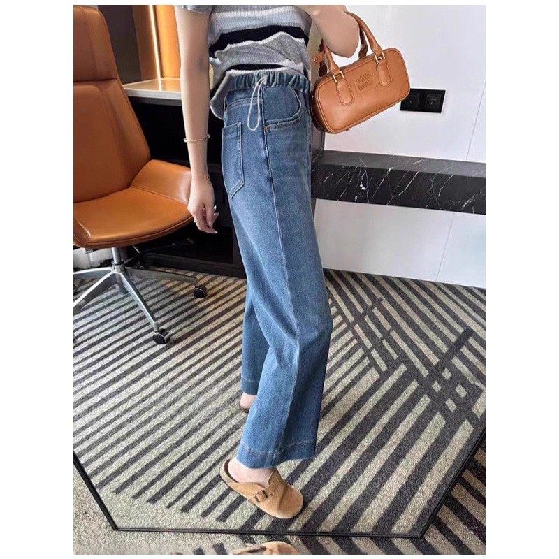 孕妇牛仔裤2025新款女春秋冬季外穿宽松无托腹休闲弹力托腹直筒裤