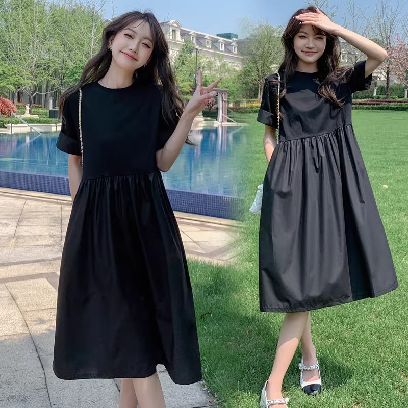 孕妇装夏装时尚韩版显瘦短袖连衣裙2026新款孕妇裙夏季网红裙子夏