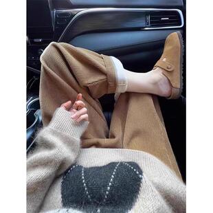 秋冬加绒加厚托腹裤 孕妇裤 女春秋灯芯绒哈伦裤 外穿宽松奶奶裤 秋季