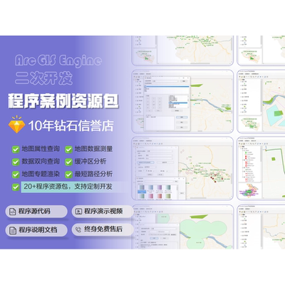 GIS系统ArcEngine开发arcgis二次开发系统程序教程资源学习包案例
