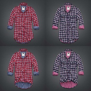 正af/GH 纯棉格子女衬衫 双层棉长袖衬衫 现货经典欧美超百搭