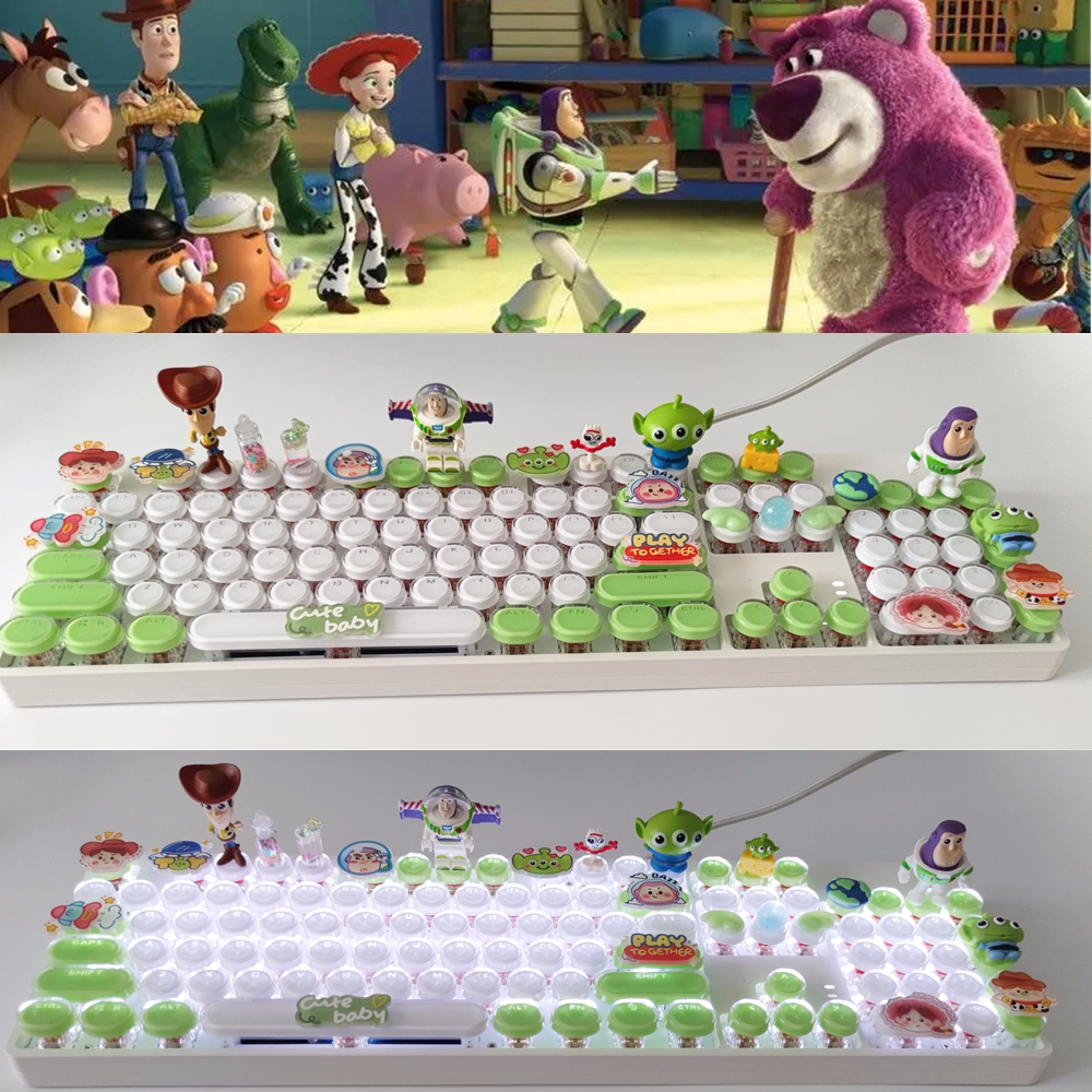 手工新款玩具机械键盘青轴有线