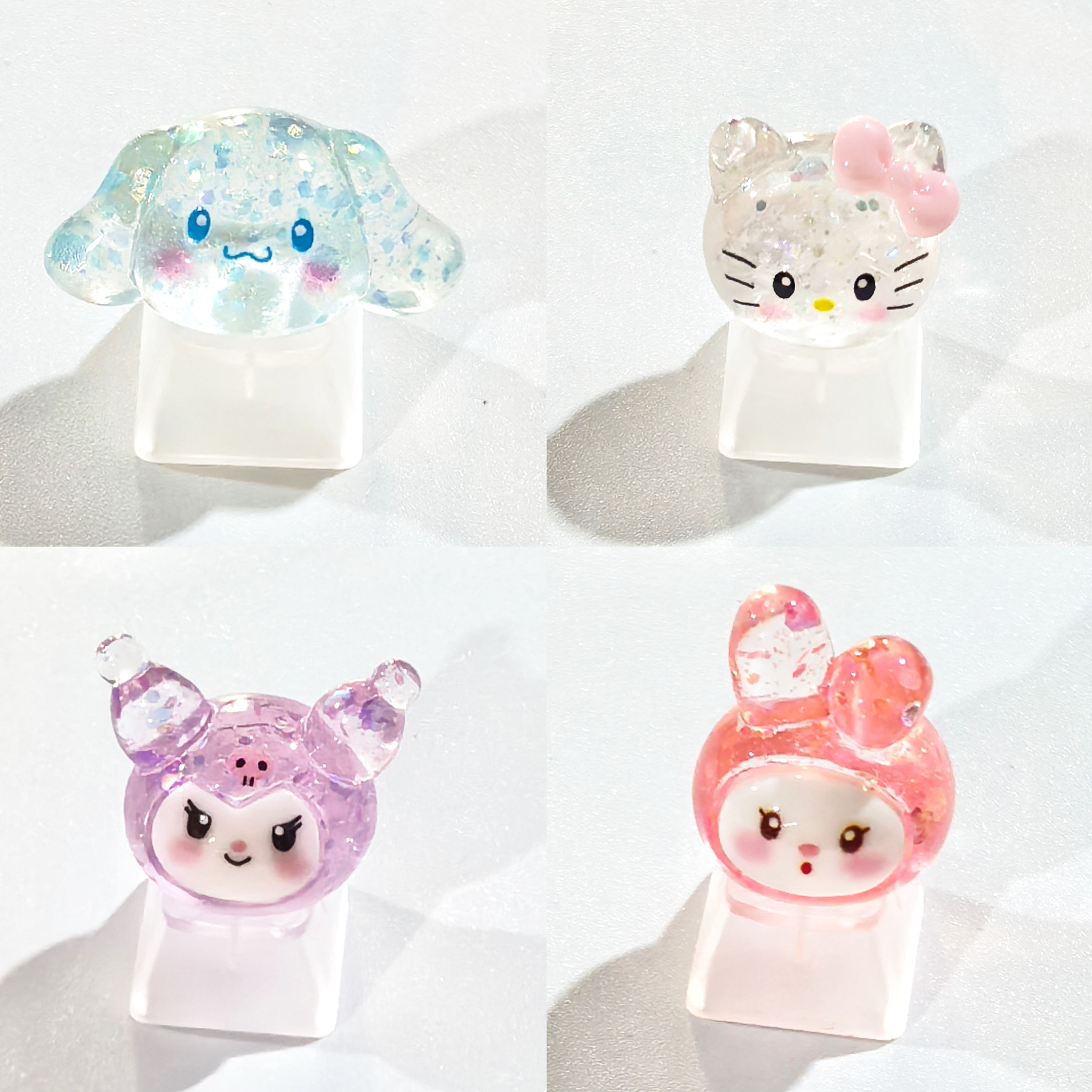 手工库洛米透光机械键盘个性键帽玉桂狗美乐蒂Kitty猫可爱创意,电脑硬件/显示器/电脑周边,键帽,淘宝优惠券,粉丝福利购,淘宝优惠卷