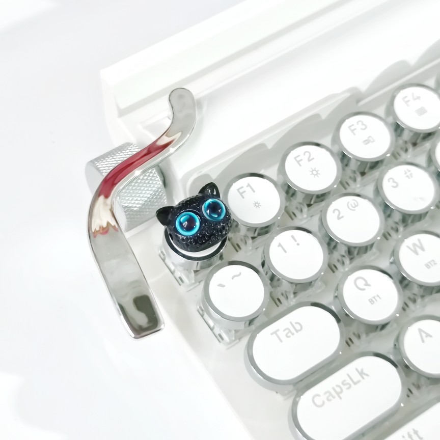 手工可爱个性小黑猫蒸汽朋克机械键盘键帽方形半透明键帽猫咪,电脑硬件/显示器/电脑周边,键帽,淘宝优惠券,粉丝福利购,淘宝优惠卷