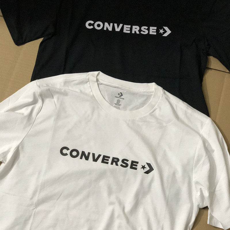白菜 CONVERSE 黑白两色字母短袖情侣滑板款1107455-A01/A02|msdalam kategori Pakaian Lelaki, baju-T - dari Buy2taobao.com untuk memberikan perkhidmatan ejen Taobao profesional membeli