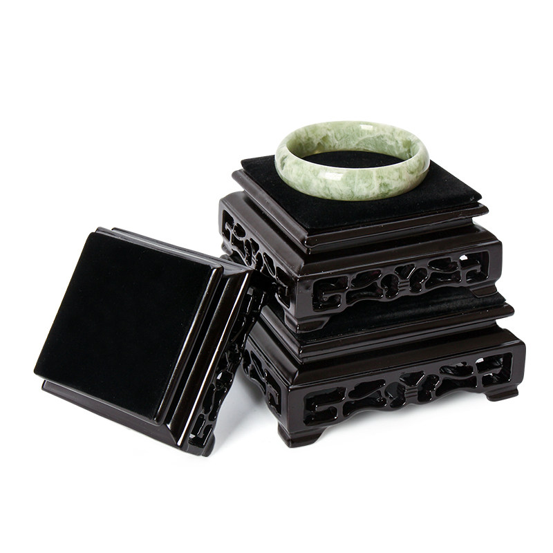 고급 단단한 나무 팔찌 랙 보석 옥 디스플레이 랙 보석 사진 디스플레이 소품 장식 랙 불교 구슬 베이스