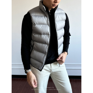 〔TBKL〕老钱风显贵立领排骨马甲男秋冬保暖内胆轻量休闲棉服外套