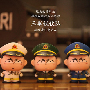 警察公仔车载手办摆件G3叱咤小警海陆空仪仗队车饰蛋糕场景模型