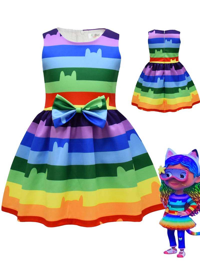 万圣节盖比娃娃屋女童连衣裙 GABBY DOLLHOUSE 过家家角色扮演服