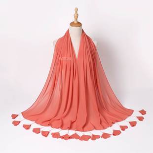 Solid color gauze towel turban chiffon bubble towel 包头巾