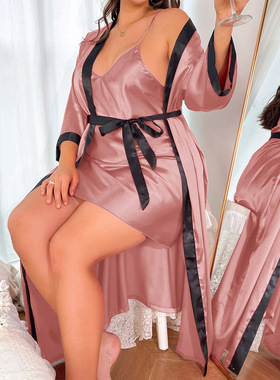 home service suit fat women plus size Sling pajamas suit set