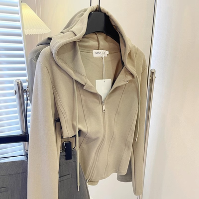 春秋季修身收腰短款卫衣