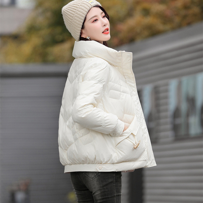 羽绒服女冬2023新款高级感小个子短款时尚白鸭绒加厚爆款白色外套