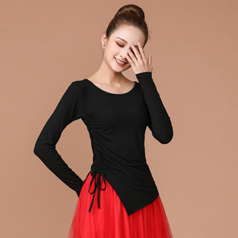广场舞服装女跳舞衣服新款莫代尔上衣练功服舞蹈服纯舞服秋冬长袖