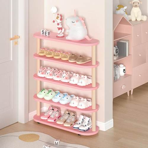 ins风奶油风置物架鞋子收纳木质