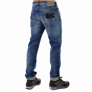 badge 欧美机能休闲长裤 stone jeans罗盘徽章牛仔裤 washed Stone