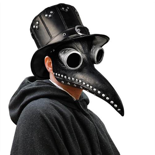 Halloween Mask Crow Mouth Mask万圣节蒸汽朋克面具乌鸦表演面具