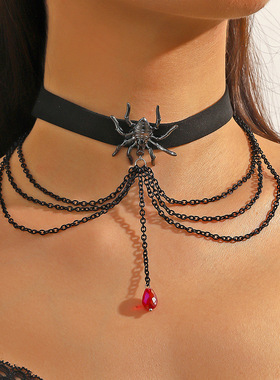 HalloweenDarkBatGhostNecklace