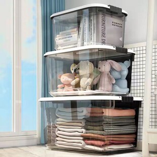 clothes box storage Household cover transparent with