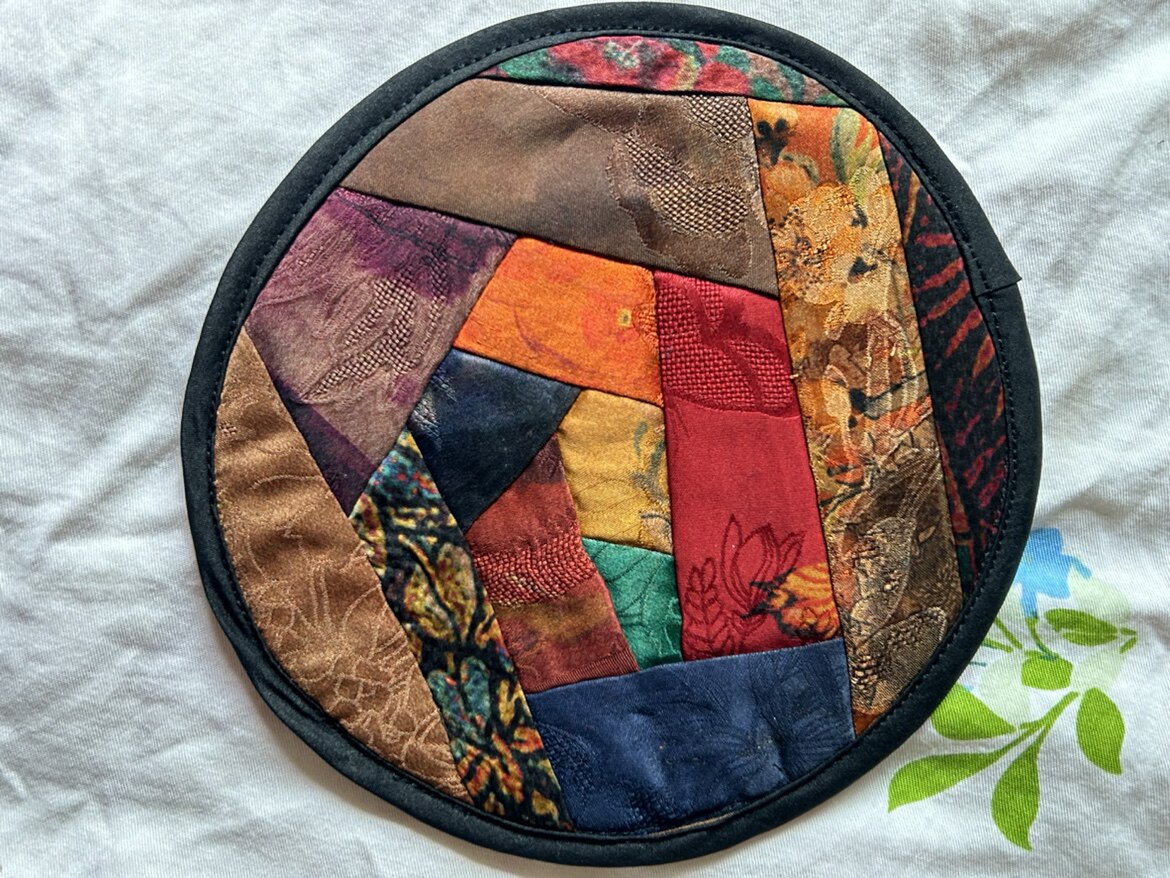 桑蚕丝双面香云纱杯垫隔热垫 真丝茶壶垫防烫杯垫 香云纱拼布餐垫