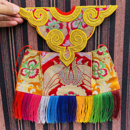 藏传佛像佛衣供桌用品精品绸缎手工缝制7寸度母佛衣10寸防尘佛衣