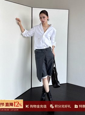 MOMENTPLAY 设计师 26春夏新品 精裁纽扣装饰衬衫  SOLSOL买手店