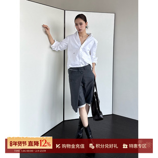 MOMENTPLAY 设计师 26春夏新品 精裁纽扣装饰衬衫  SOLSOL买手店