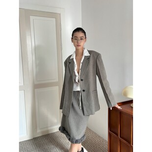 25秋冬新品 宋妍霏同款 YOEYYOU SOLSOL买手店 袢带结构西服