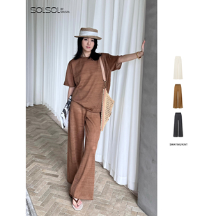 SWAYING/KINT 设计师品牌 25早秋新品 无缝挑孔羊毛直筒裤 SOLSOL