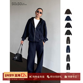 设计师25秋冬新品 加绒连帽大卫衣 MAKE 小弯刀裤 SOLSOL买手店