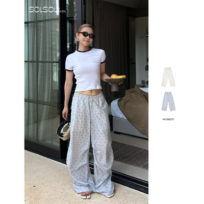 M1DNOTE 设计师品牌 25早秋新品 碎花休闲工装长裤 SOLSOL买手店