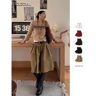 包含腰带 REFOUND SOLSOL 打褶伞裙 25秋冬新品 TEN 设计师品牌