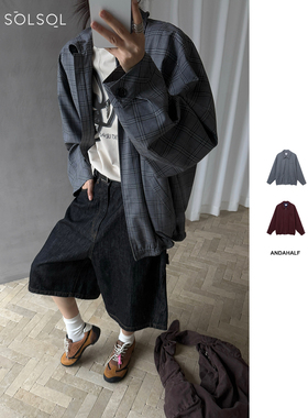 ANDAHALF 设计师 25春夏 格纹精纺羊毛惠灵顿夹克 SOLSOL买手店