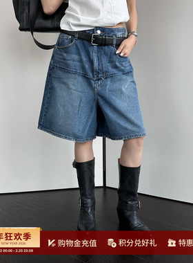 YCH 设计师品牌 26早春新款 休闲百慕大牛仔短裤 SOLSOL买手店