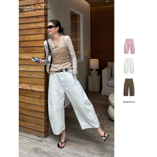 长款 纯棉八分弯刀伐木裤 SOLSOL 设计师品牌26春夏新品 MOMENTPLAY