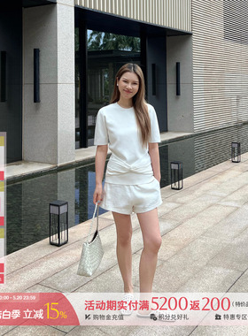 DEEPMOSS 设计师 26春夏新款休闲云母麻质叠褶短裤 SOLSOL买手店