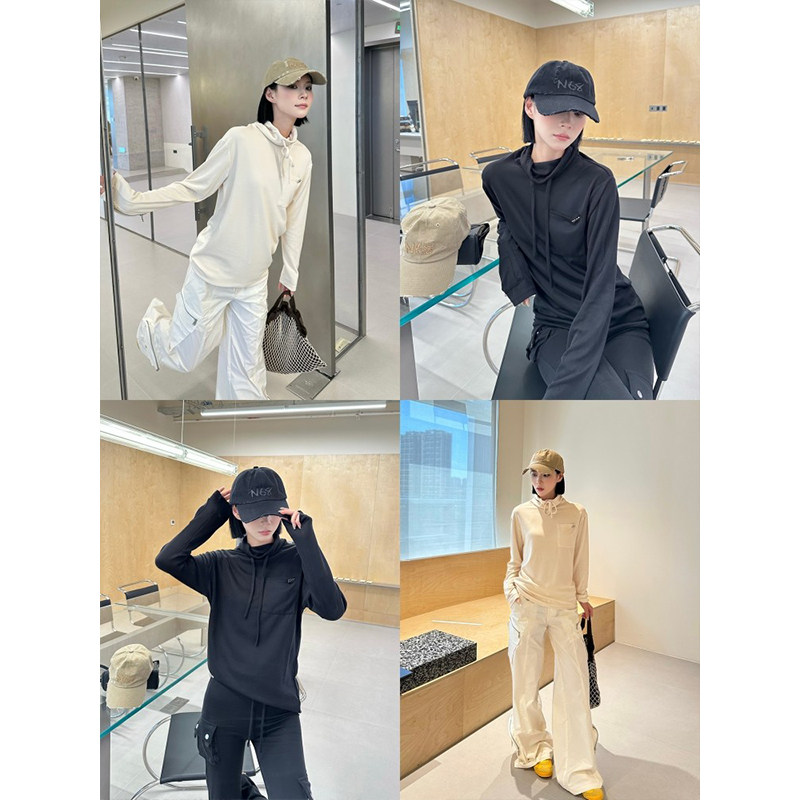 连帽上衣LEEWEI通勤慵懒感