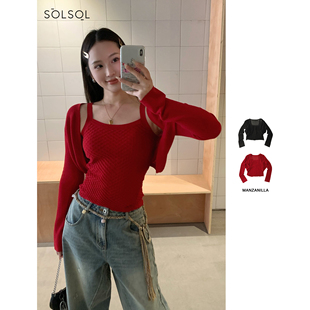 两件套吊带针织开衫 25春夏 SOLSOL买手店 设计师品牌 MANZANILLA
