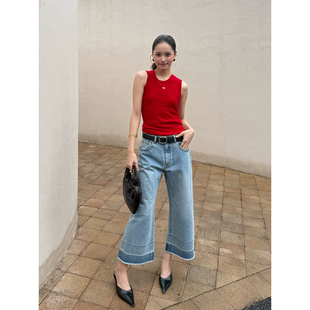 IMMI 26早春新款 百搭牛仔双色七分中裤 SOLSOL买手店 设计师品牌