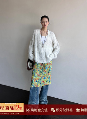 MOMENTPLAY 设计师品牌 25秋冬新品 褶皱印花半裙 SOLSOL买手店