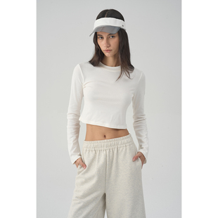 基础T MAKE SOLSOL 圆领短款 三角拱线长袖 设计师品牌26春夏新款