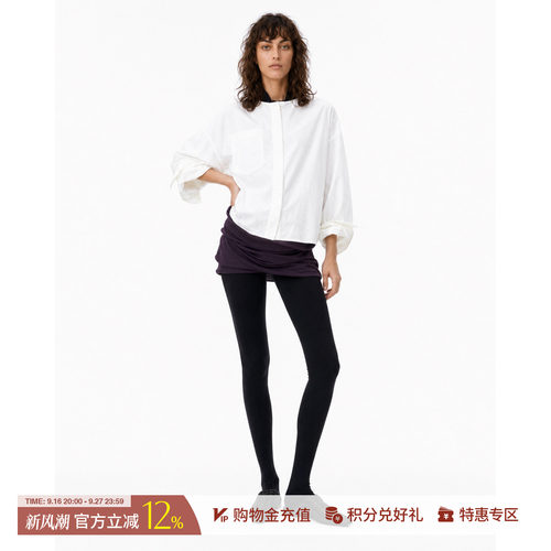 MAKEIF羊毛logo织带连裤袜